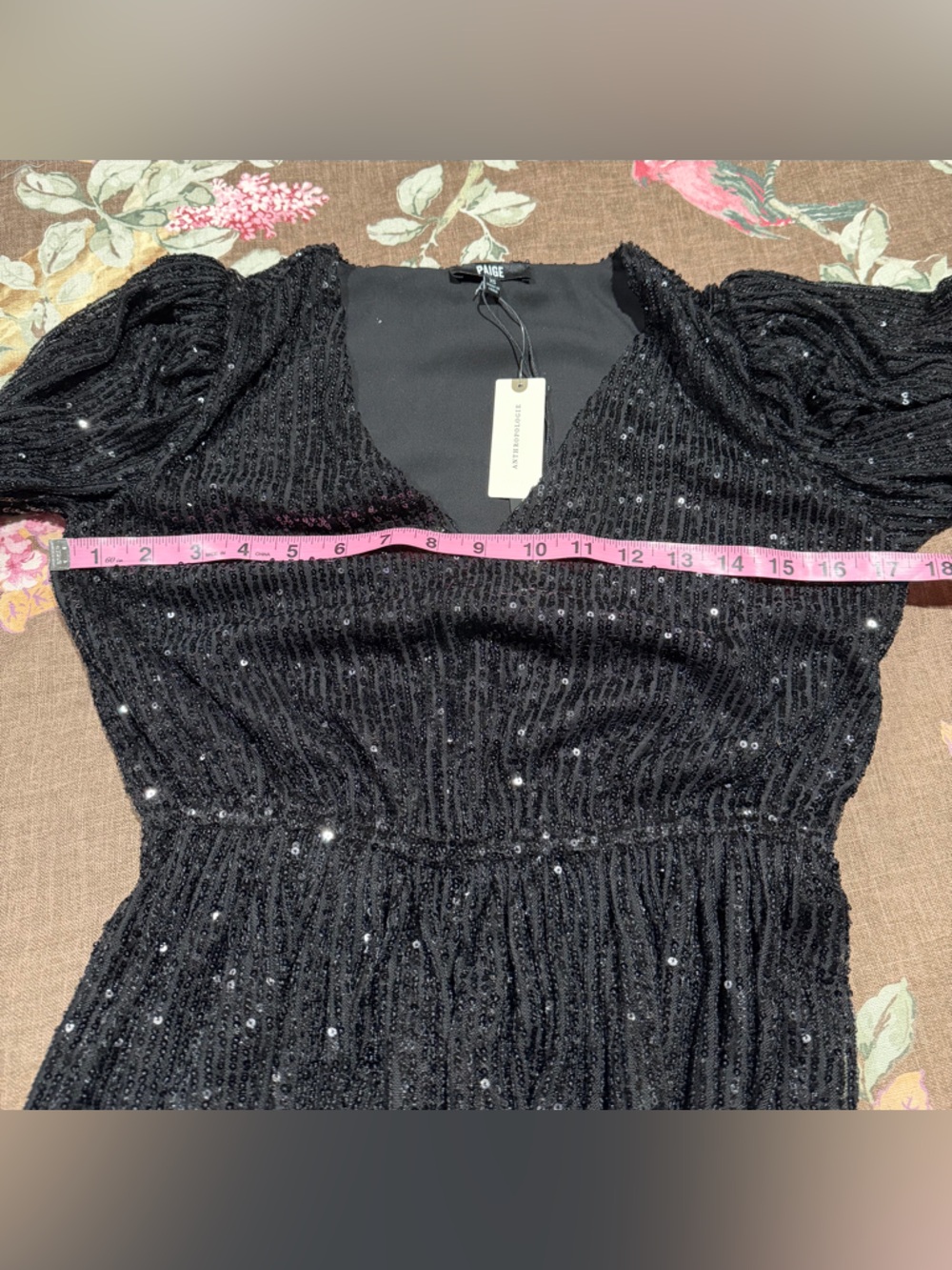 PAIGE Gianetta Black Sequin Mini Dress - Picture 9 of 10